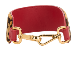 Fendi Small Zucca Bag Strap, Velvet/Leather, Red, MII, DB, 3*